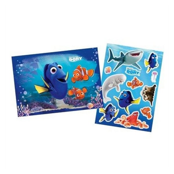 KIT DECORATIVO CARTONADO FESTA PROCURANDO DORY - 01 PAINEL 64 X 45CM + 12 ENFEITES DESTACÁVEIS - REGINA FESTAS