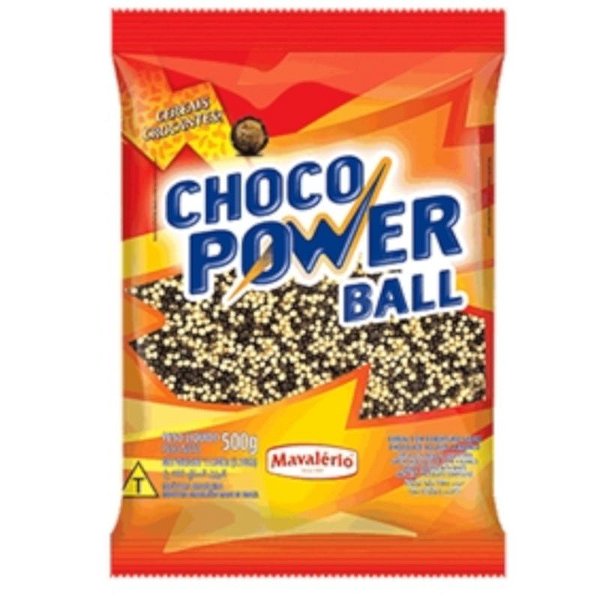 CHOCO POWER BALL CONFEITO CEREAL MICRO AO LEITE  -  500G - MAVALÉRIO