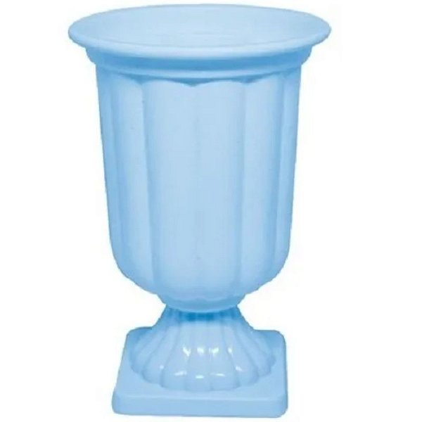 VASO PLÁSTICO DECORATIVO AZUL BB - 01 UNIDADE - MIRANDINHA MINIATURAS