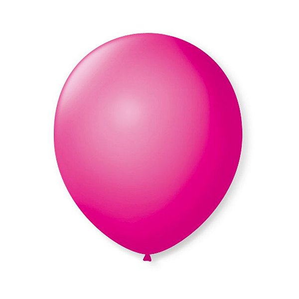 BALÃO DE FESTA LATEX 9'' 23CM - ROSA SHOCK - 50 UNIDADES - SÃO ROQUE