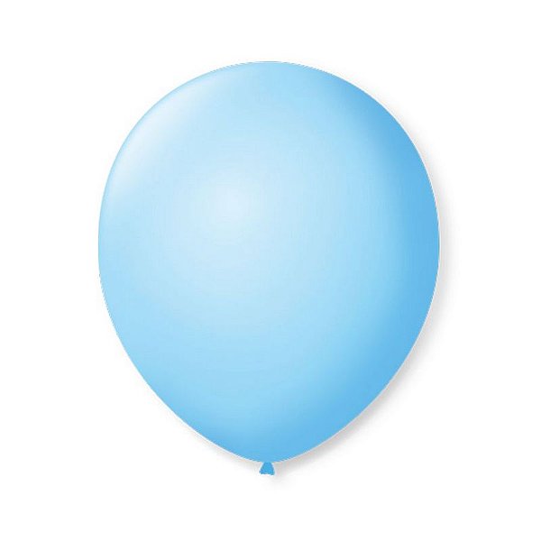 BALÃO DE FESTA LATEX 9'' 23CM - AZUL BABY - 50 UNIDADES - SÃO ROQUE