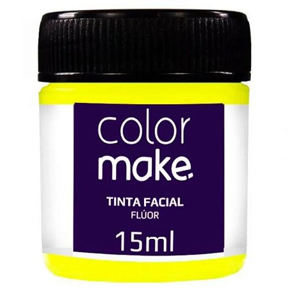 TINTA LÍQUIDA FACIAL COLORMAKE FLUOR AMARELO NEON - 15ML