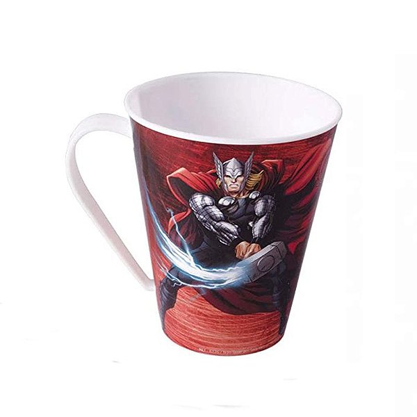 CANECA DE PLÁSTICO FESTA THOR AVENGERS 360ML - 1 UNIDADE -REF.: 615 - PLASÚTIL