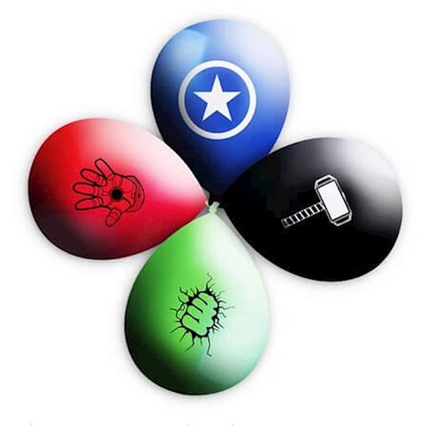 BALÃO DE LÁTEX VINGADORES CORES SORTIDAS 11" 28 CM 25 UNIDADES - HAPPY DAY