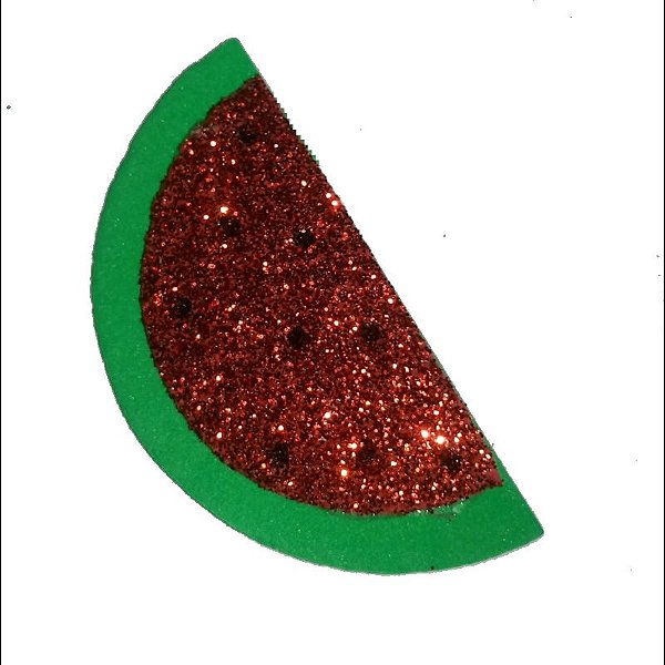 APLIQUE EM EVA MELANCIA XG GLITTER 15CM - 1 UNIDADE - MAKE FESTAS