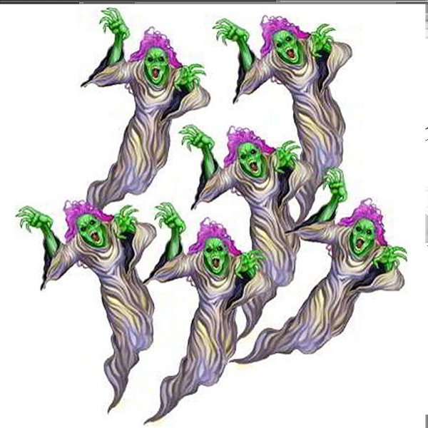 ENFEITES DE HALLOWEEN FANTASMA - 06 UNIDADES - FESTA MALUCA