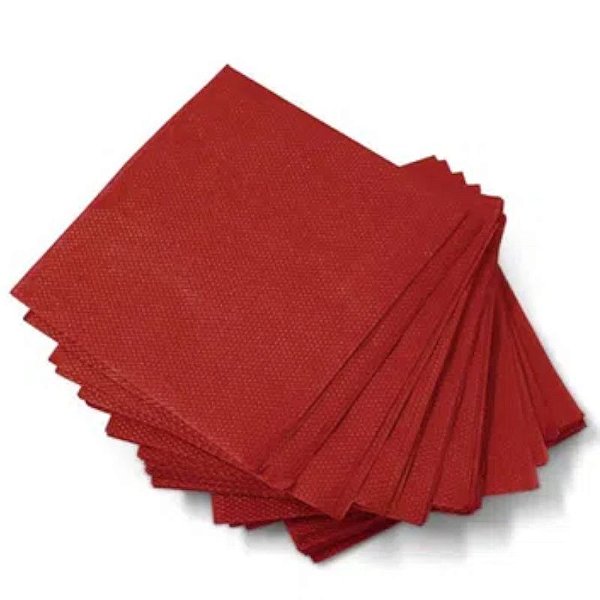GUARDANAPO LISO VERMELHO - 30 X 31 CM - 50 UNIDADES - FLIP