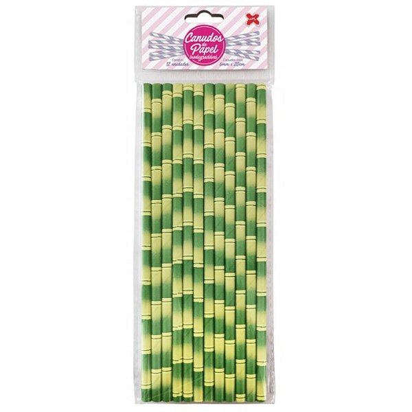 CANUDO DE PAPEL BAMBU  6MMX200MM - 12 UNIDADES - MAKE MAIS