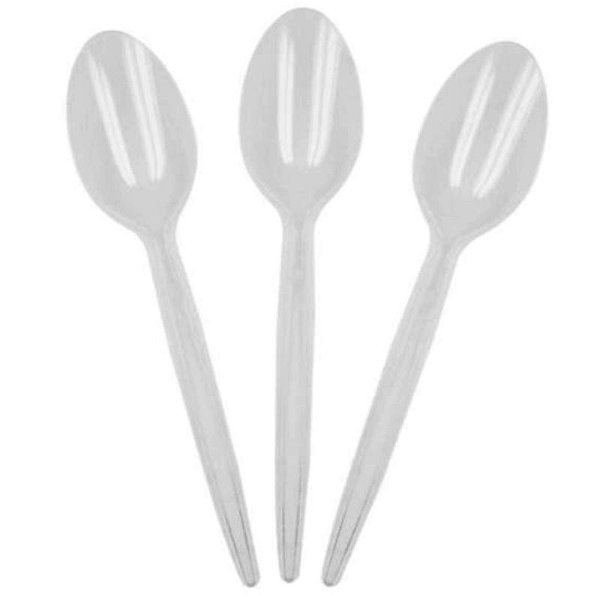 COLHER DE  REFEIÇÃO MASTER  BRANCA -  COM 50 UNIDADES - PLASTILÂNIA