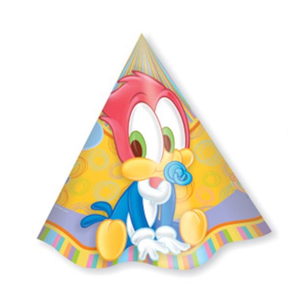 CHAPÉU DE ANIVERSÁRIO FESTA PICA PAU BABY - 08 UNIDADES - YONIFEST