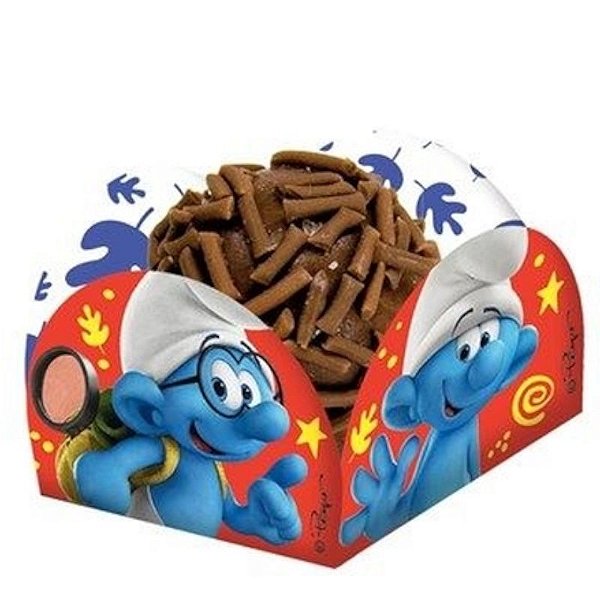 PORTA FORMINHA FESTA OS SMURFS - CONTÉM 50 UNIDADES - FESTCOLOR