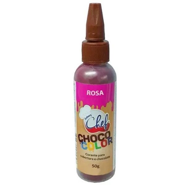 CORANTE PARA COBERTURA E CHOCOLATE CHOCO COLOR ROSA - 50G - ICEBERG CHEF