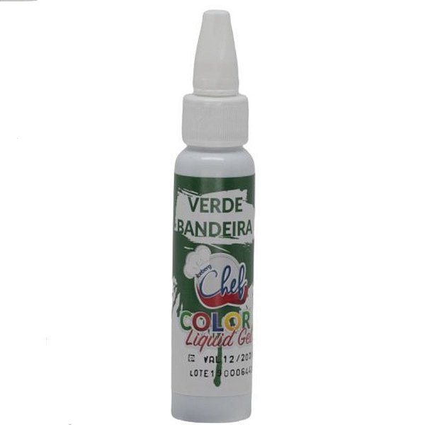 CORANTE COLOR LIQUID GEL - VERDE BANDEIRA - 25G - ICEBERG CHEF