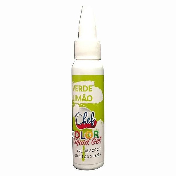 CORANTE COLOR LIQUID GEL VERDE LIMÃO 25G - ICEBERG CHEF