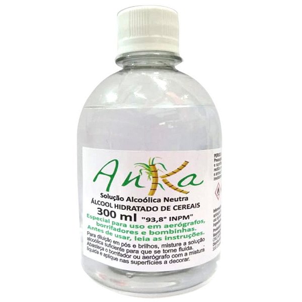 ALCOOL ETÍLICO HIDRATADO DE CEREAIS - 300ML - 93,8° INPM - ANKA