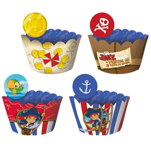 FORMINHA WRAPPER PARA CUPCAKE FESTA JAKE E OS PIRATAS DA TERRA DO NUNCA - CONTÉM 12 UNIDADES - REGINA FESTAS