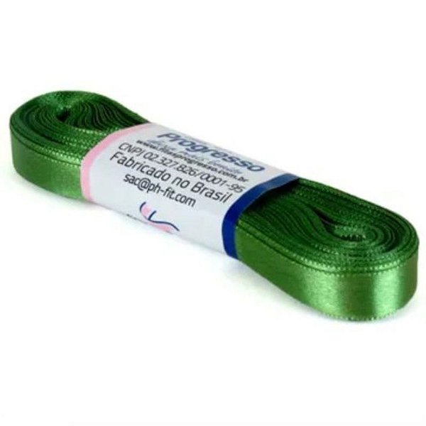 FITA DE CETIM PROGRESSO 10MM - 10M COR 249 VERDE MILITAR - 01 UNIDADE - PROGRESSO