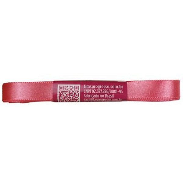 FITA DE CETIM PROGRESSO 7MM  - 10M COR 1388 ROSA CAMELIA - 01 UNIDADE - PROGRESSO