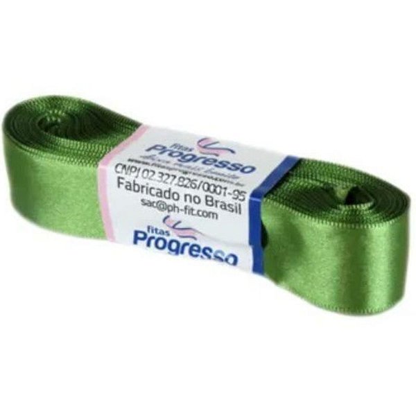 FITA DE CETIM PROGRESSO 22MM - 10M COR 249 VERDE MILITAR - 01 UNIDADE - PROGRESSO