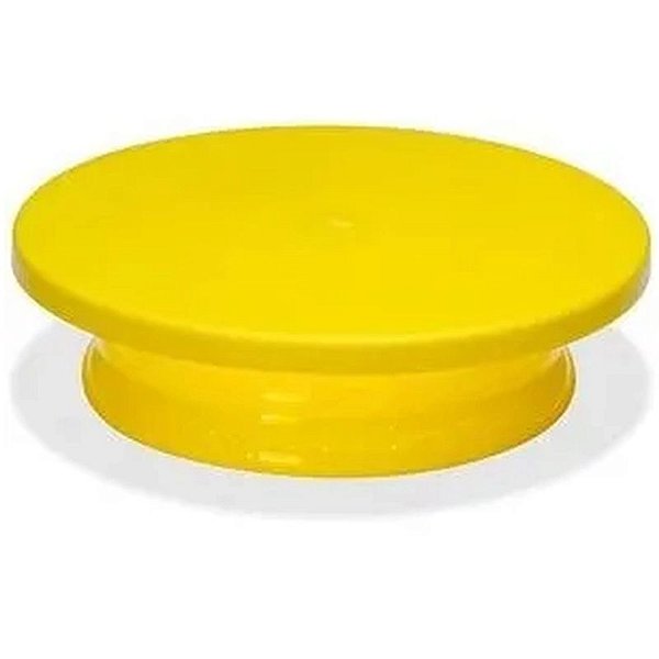 BAILARINA COM ESFERAS - PRATO GIRATÓRIO AMARELO - 30 X 8 CM - SOLRAC
