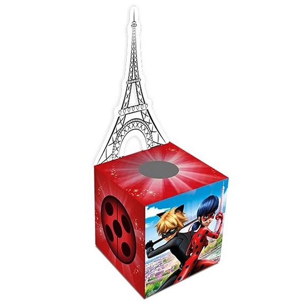 PORTA TUBETE FESTA MIRACULOUS - LADYBUG - CONTÉM 8 UNIDADES - REGINA FESTAS
