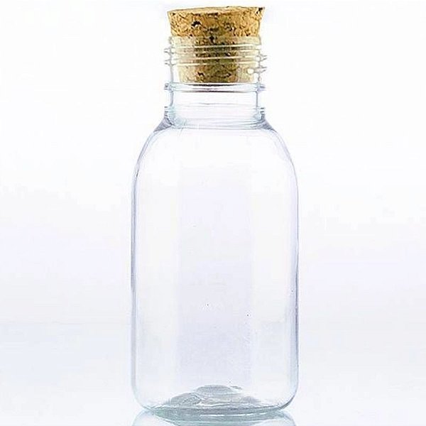 FRASCO GARRAFINHA PET FRASQUITO 60ML ROLHA  - 10 UNIDADES - PLANET TOY