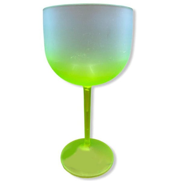 TAÇA DE  GIN DEGRADÊ AMARELO FLUORESCENTE - 01 UNIDADE - MAR PLÁSTICOS