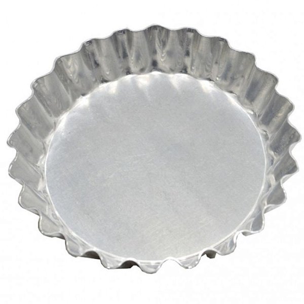 FORMA TORTA DE MAÇÃ FUNDO FIXO 7X2X8,5CM - CÓD.:1457 - CONTÉM 12 UNIDADE - METASA