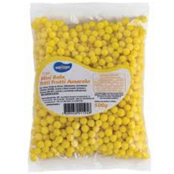 MINI BALA TUTTI FRUTTI AMARELA - 500G - HORIZON