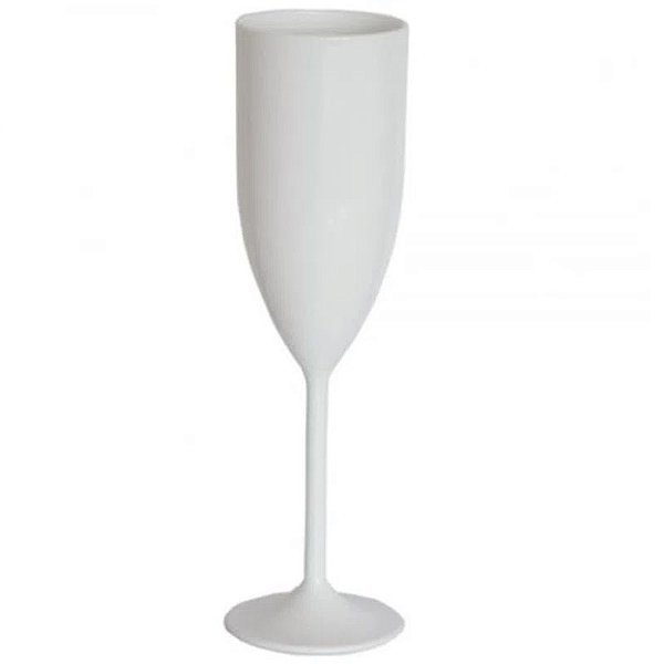 TAÇA CHAMPAGNE DESCARTÁVEL BRANCO 140ML - 05 UNIDADES - DESCARFEST