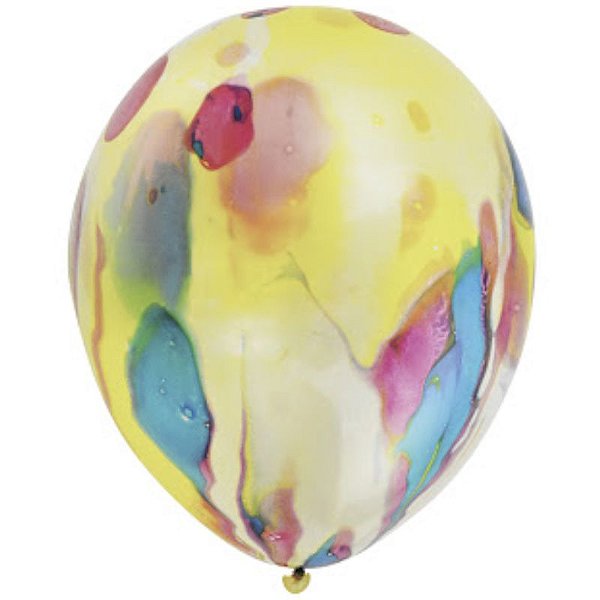 BALÃO LATEX REDONDO 12"  TIE DYE MULTICOLORIDO - COM  10 UNIDADES - REGINA FESTAS