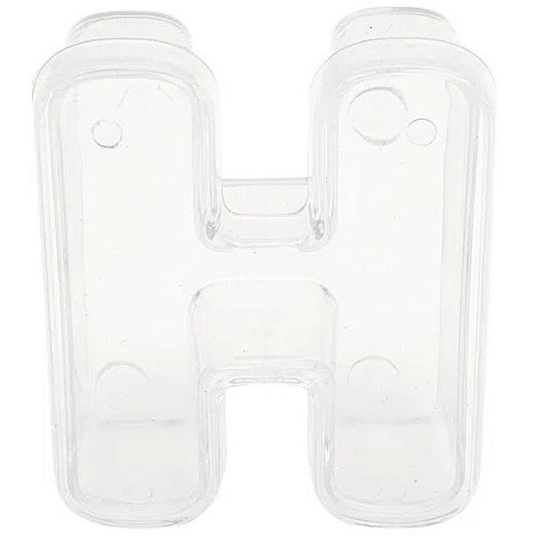 LETRA ACRÍLICA BALEIRO CRISTAL  - H - 01 UNIDADE - POP FESTTA