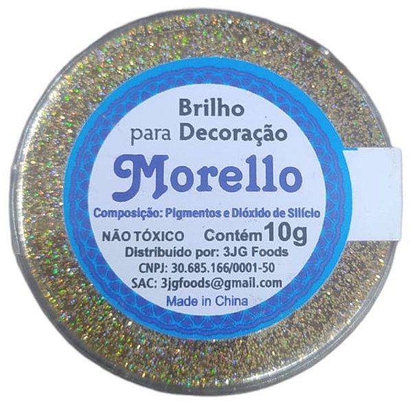 BRILHO  PARA DECORAÇÃO  HOLOGRAFICO DOURADO - 5G - MORELLO