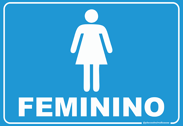 Placa Banheiro - Sanitário Feminino