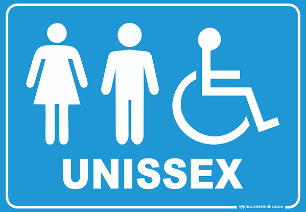 Placa Banheiro - Cadeirante Unissex