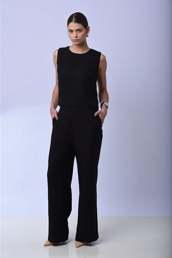 Calça Crepe Patou Preta