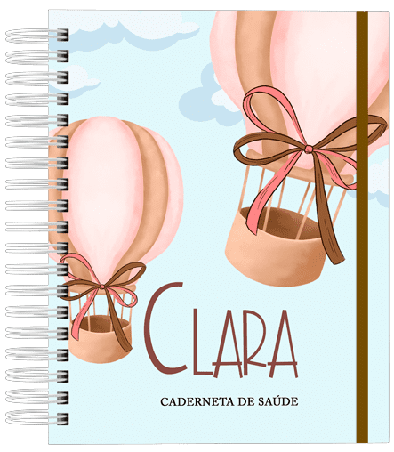 Caderneta de Saúde - Balões Rosa