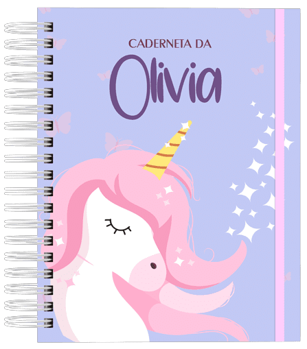 Caderneta de Saúde -  Unicórnio Lilás