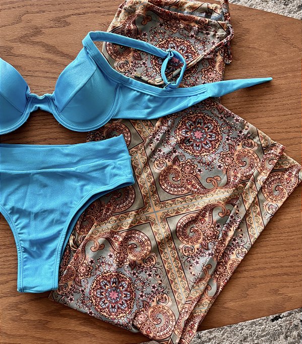 Calça Tule Estampada