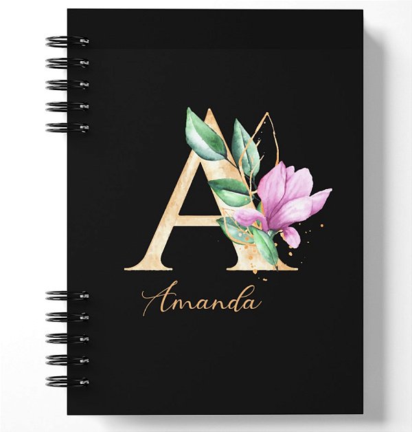 Planner Personalizado Alfabeto Floral