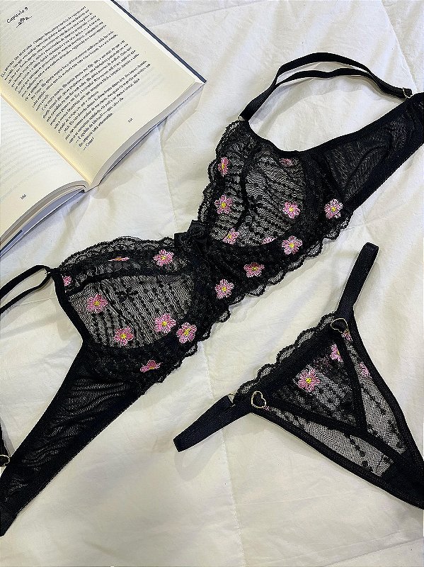 Conjunto Flower Bordado
