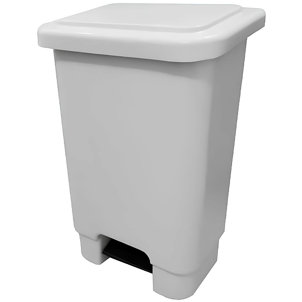 Lixeira Retangular com Pedal 100 Litros Branca