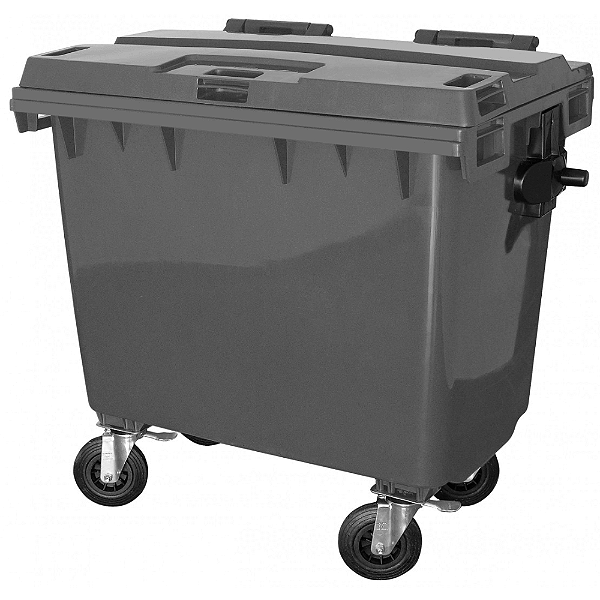 Contentor de Lixo com Rodas 1000 Litros Cinza