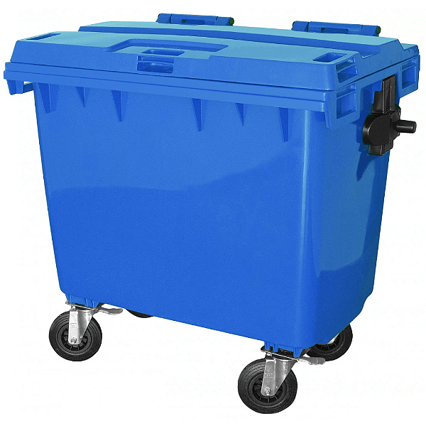 Contentor de Lixo com Rodas 660 Litros Azul
