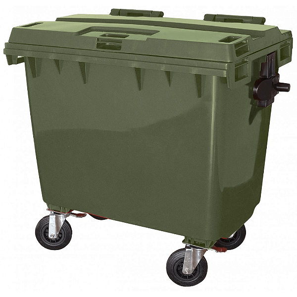 Contentor de Lixo com Rodas 660 Litros Verde
