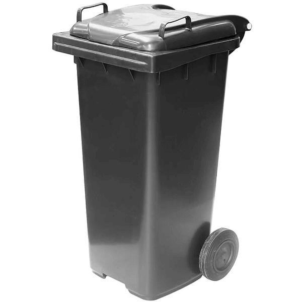 Contentor de Lixo com Rodas 120 Litros Preto