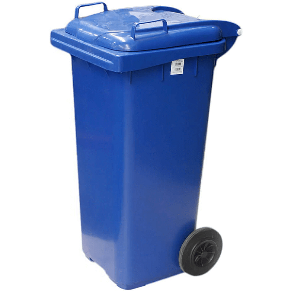 Contentor de Lixo com Rodas 120 Litros Azul