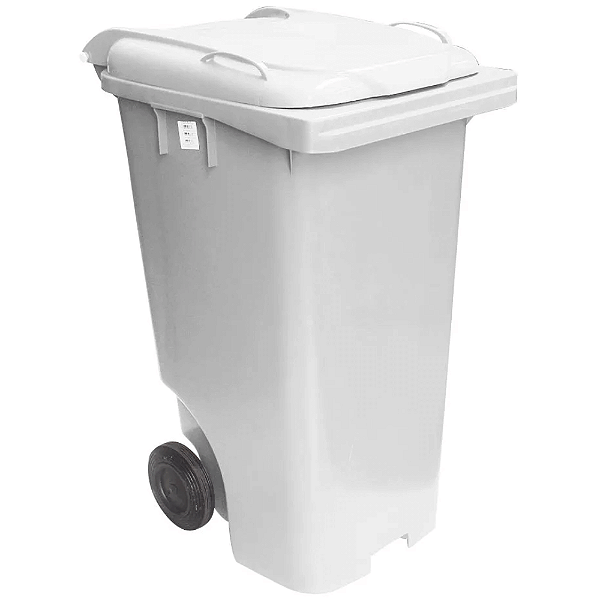 Contentor de Lixo com Rodas 240 Litros Branco