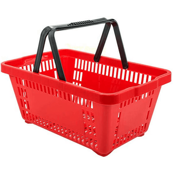 Cesta Plástica de Supermercado 13 Litros Vermelha