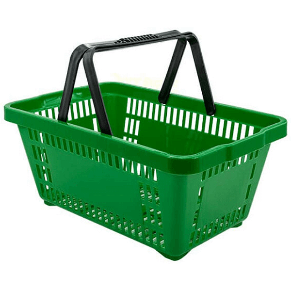 Cesta Plástica de Supermercado 13 Litros Verde